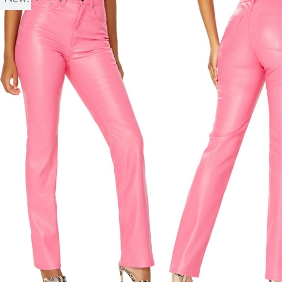 AFRM Heston Faux Leather Straight Leg Pants - Picture 5 of 16